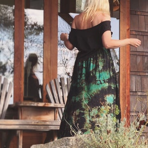 Emerald Cathedral Tie Dye Skirt Skirt Dress With Pockets Hand Dyed Plus Size image 4