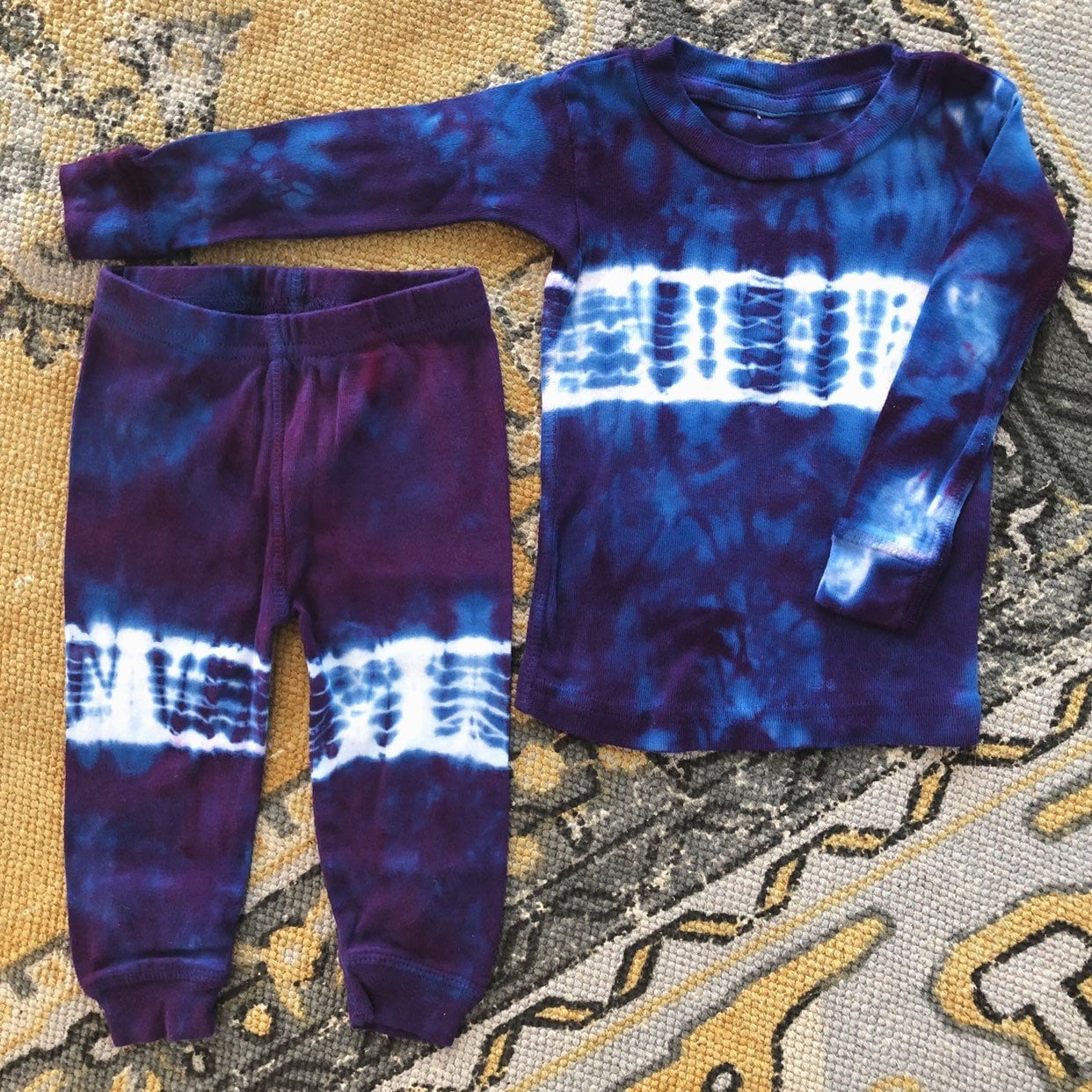 Electric Highway Pj Set Tie Dye Toddler Pajamas for Baby | Etsy