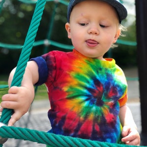 Rainbow Toddler Tee Classic Tie Dye Little Hippie Shirt image 2