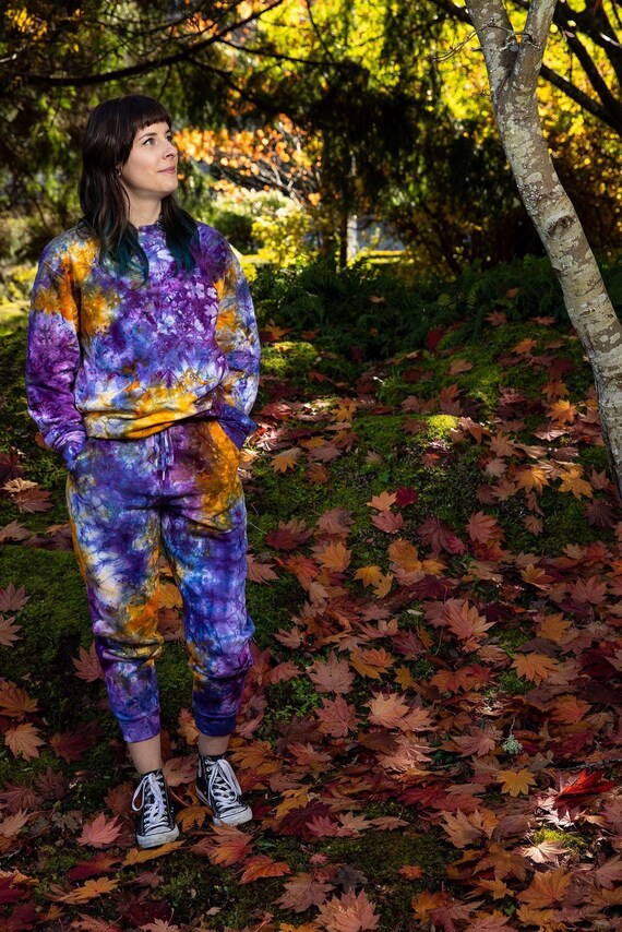 Purple Lotus Tie Dye Tracksuit Hand 
