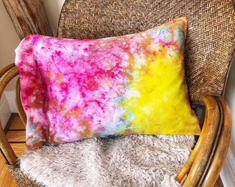 Rainbow Rain Silk Pillowcase