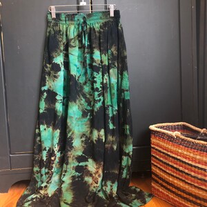 Emerald Cathedral Tie Dye Skirt Skirt Dress With Pockets Hand Dyed Plus Size image 2