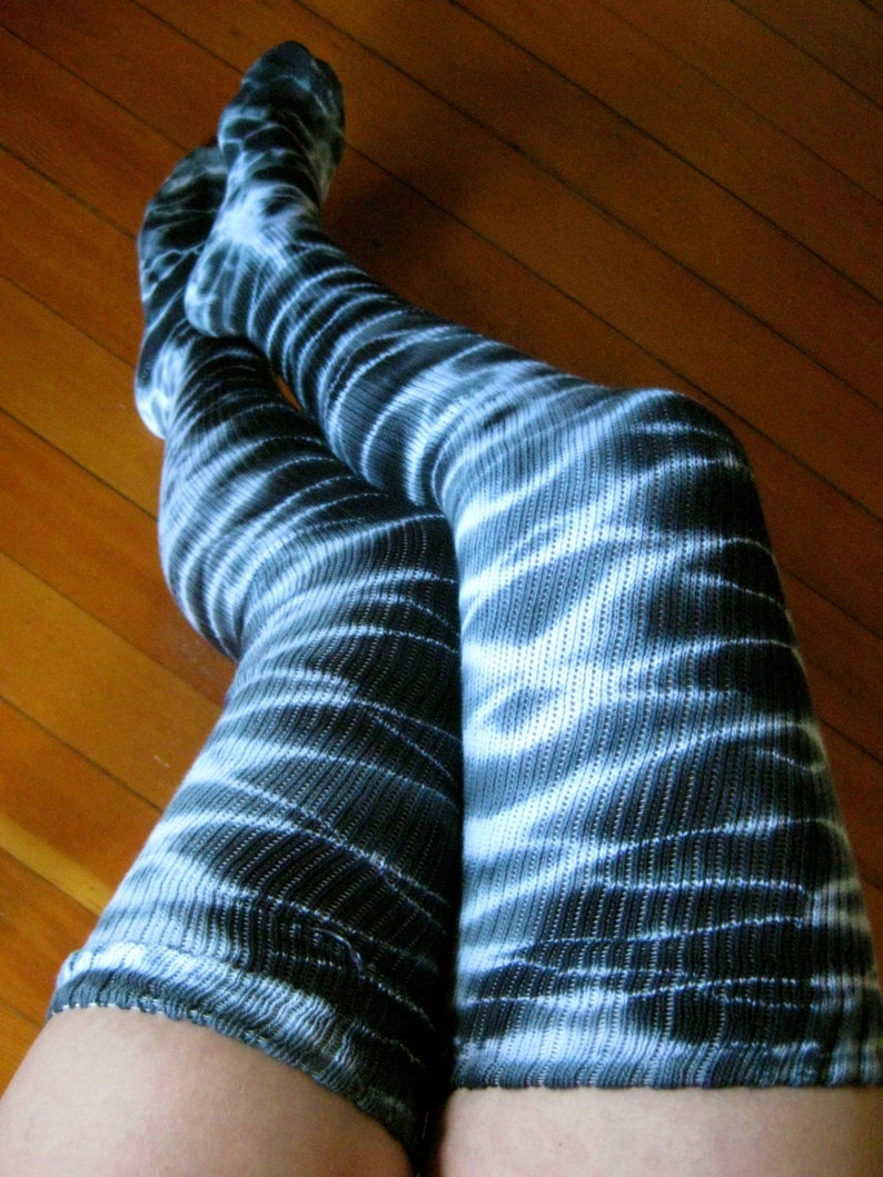 Web Socks - Tie Dye Thigh Highs - Raver Chick - Dance Apparel 