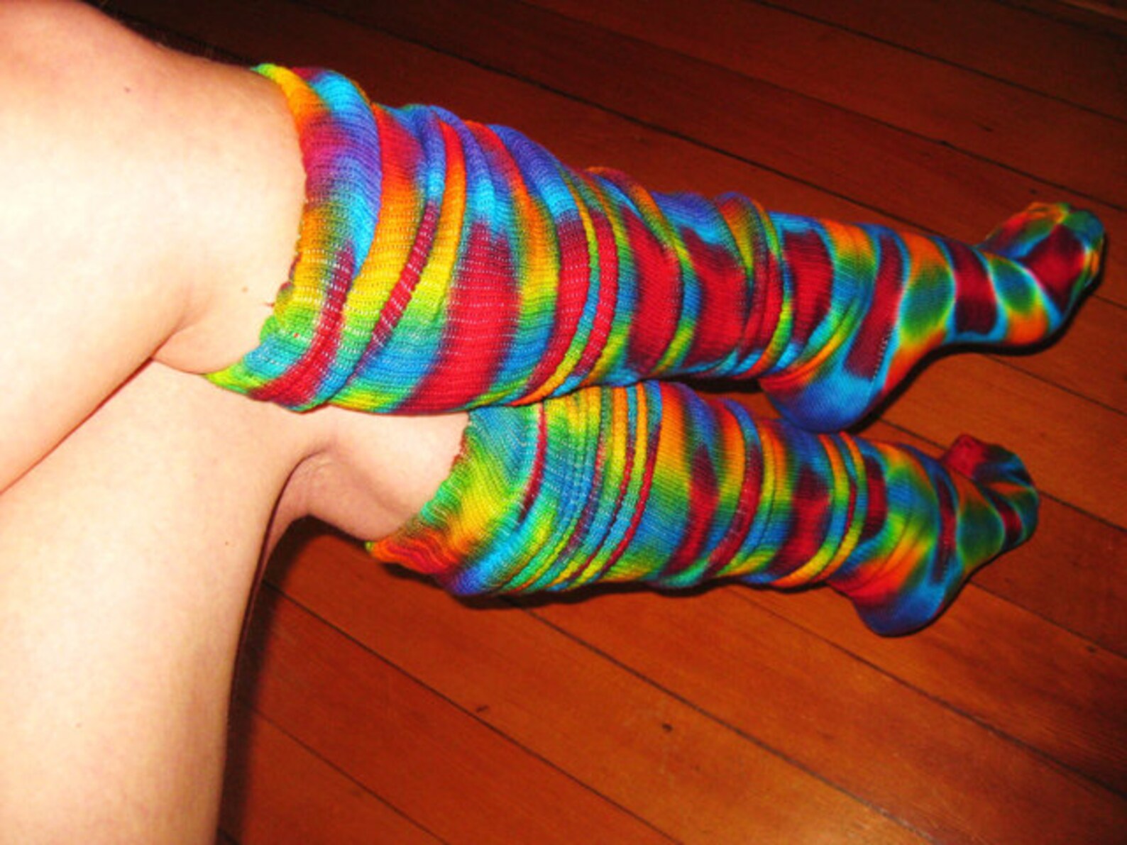 Psychedelic Thigh High Socks Tie Dye Socks Dance Apparel - Etsy
