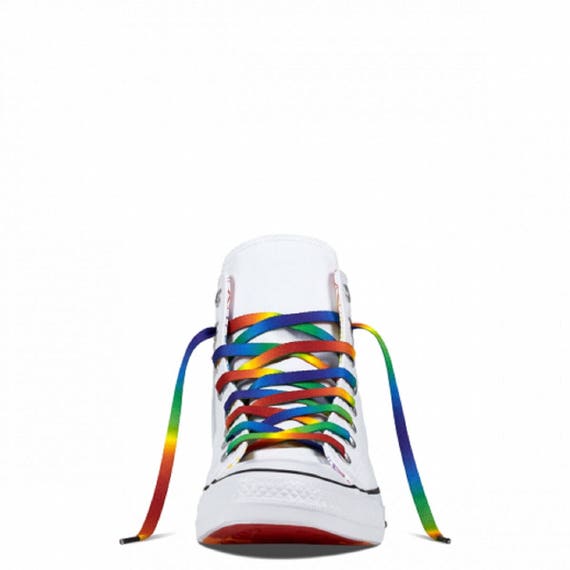 rainbow shoelaces converse