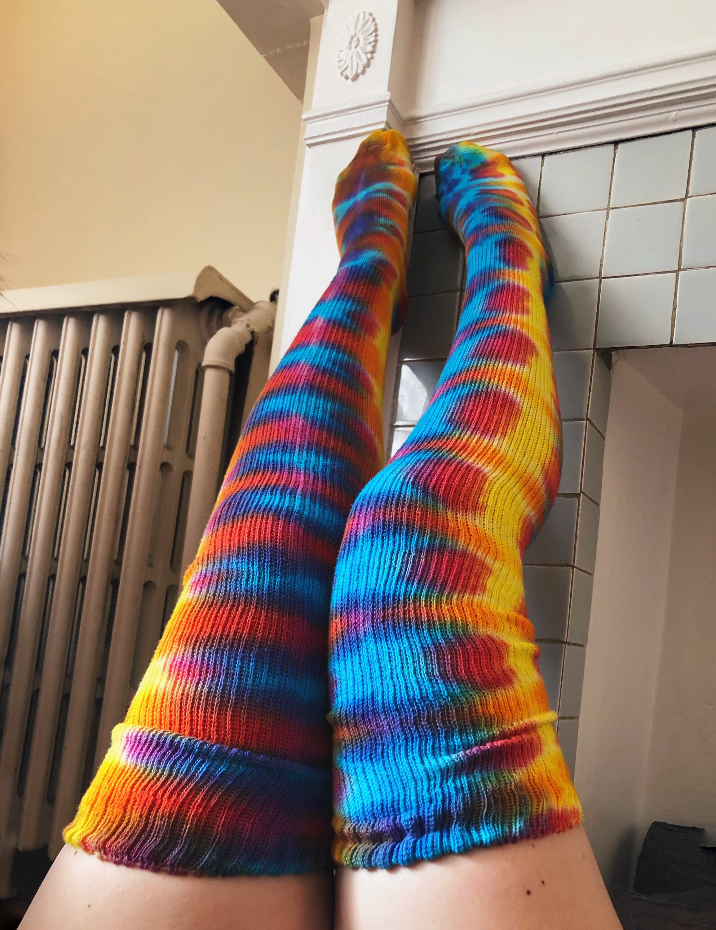 SAMPLE SALE! Thigh High Socks Tie Dye Socks Dance Apparel