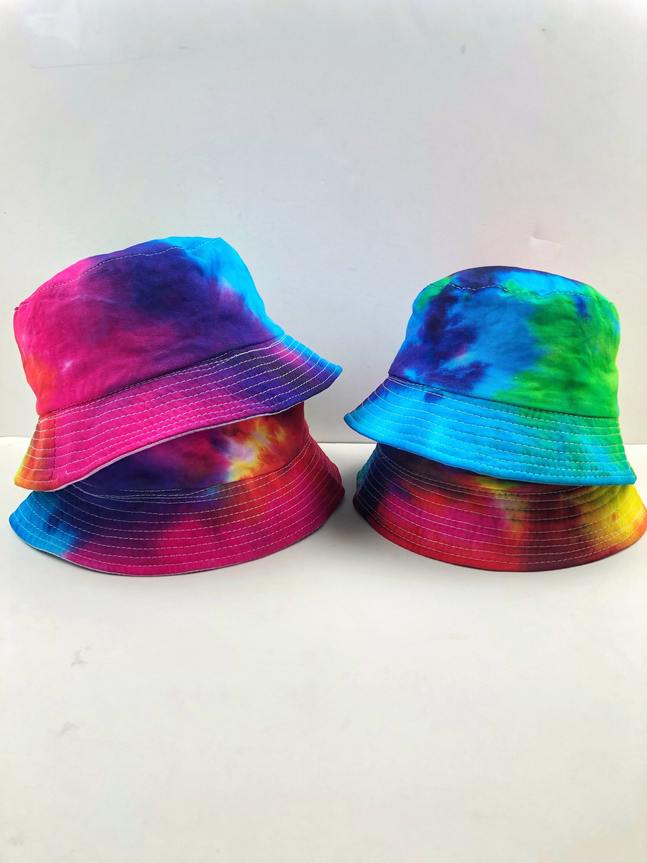 Tie Dye Bucket Hat Adult / Toddler Sizes Colorful Hand Etsy