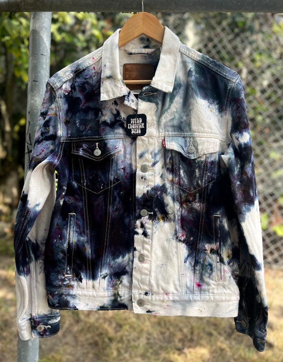 Hand Dyed LEVIS Jacket Tie Dye Graphite Storm Unisex Fit Etsy Australia