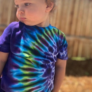 Groovy Tee Kid's Purple Tie Dye Little Hipster Shirt image 1