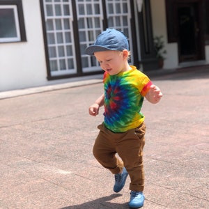 Rainbow Toddler Tee Classic Tie Dye Little Hippie Shirt image 3