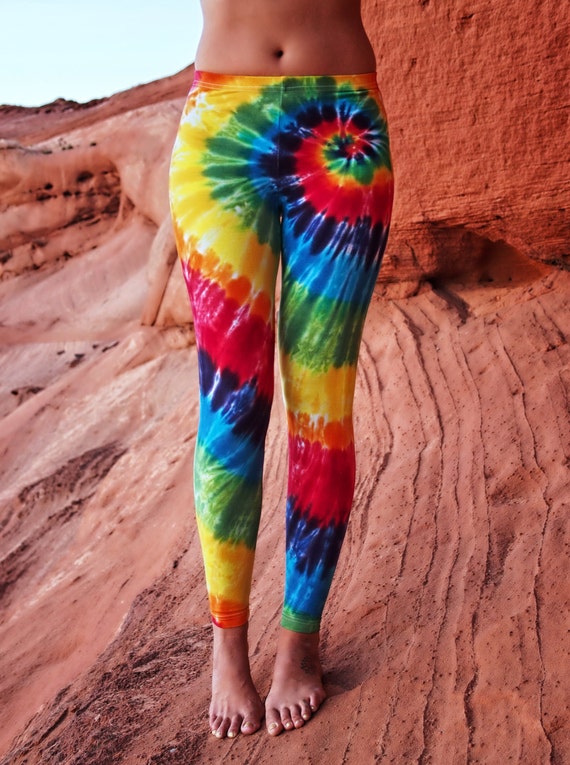 Rainbow Legging Tie Dye Pant Classic Tye Dye Bohemian Fashion 