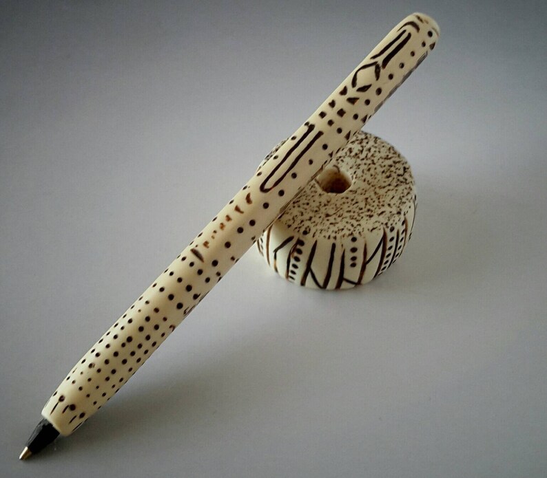 Hand Carved Design Pen Set image 4