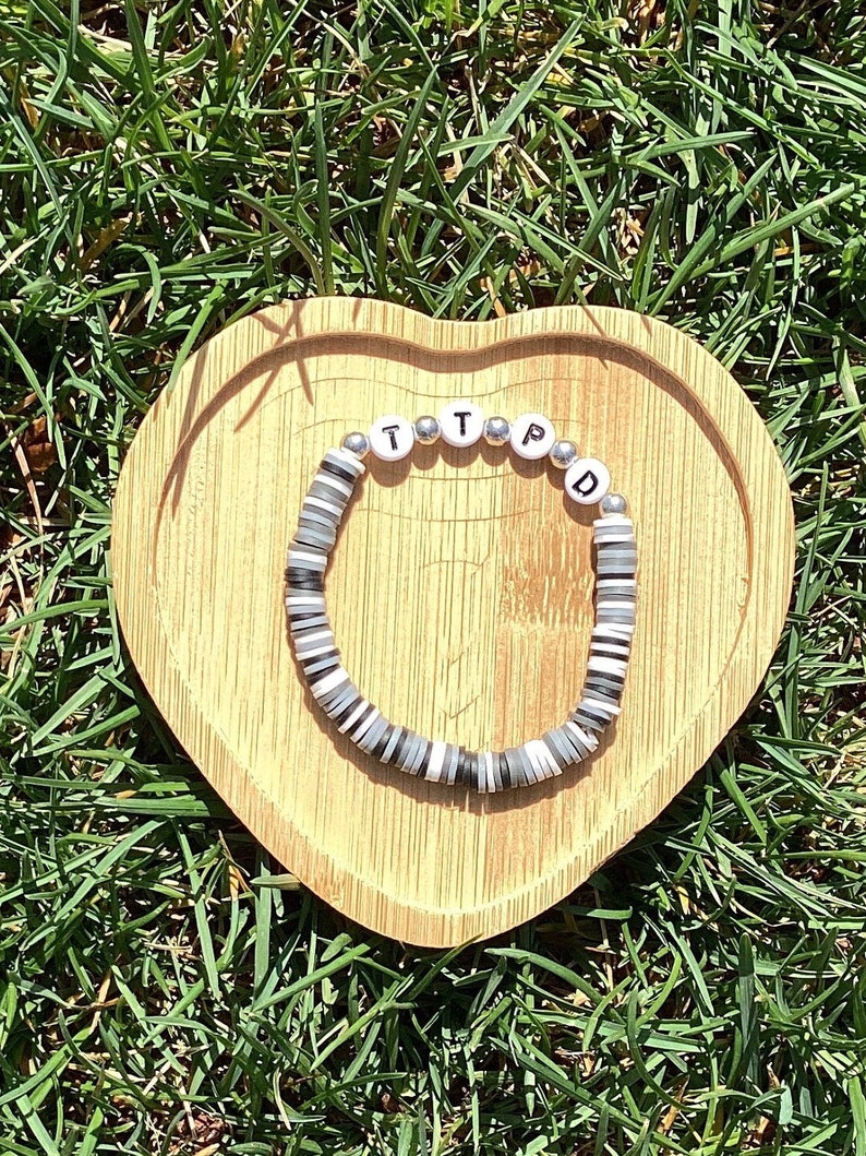Taylor Swift, the Tortured Poets Department, Friendship Bracelet, Clay Bead Bracelet Etsy