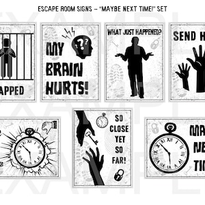 Escape Room Signs 