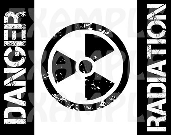 PDF: Señal de radiación de peligro - Halloween Sign Party Advertencia Precaución Zona Silueta Biohazard