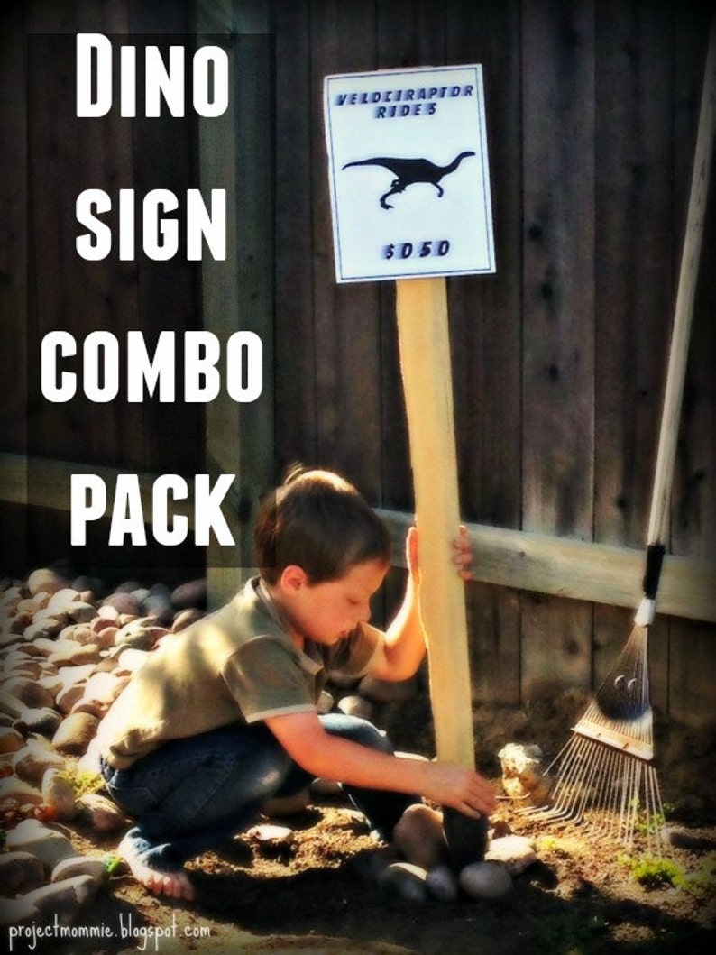 PDF: Complete Set of 12 Dinosaur Crossing Signs Dinosaur - Etsy