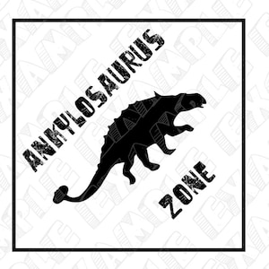 PDF: &quot;Ankylosaurus Zone&quot; Sign - Printable Instant Download Dinosaur Themed Party Warning Caution Zone Paleo Caveman silhouette