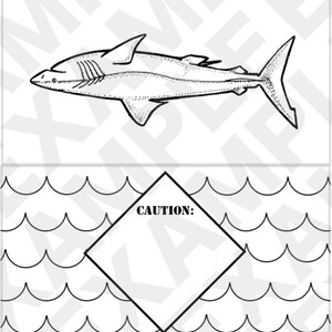 PDF: Shark Food Tent Label Food and Dessert Labels Placecards Printable ...