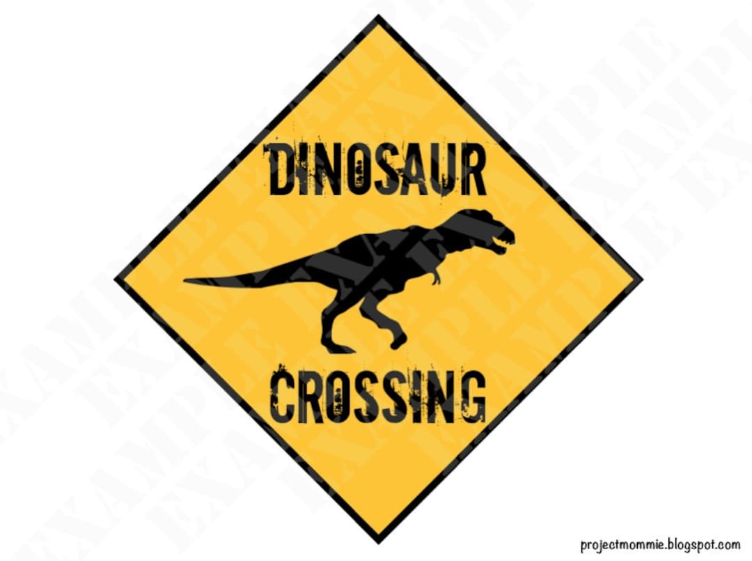 PDF: Dinosaur Crossing Sign Themed Dinosaur Crossing Sign Party Warning ...