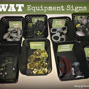 PDF: Printable SWAT Equipment Signs Set of 20 Green Digital File DIY image 2