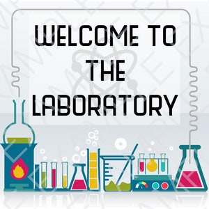 PDF: Chemistry/Science Party Entrance Sign - Printable Instant Download Welcome Laboratory Lab Science Mad Scientist