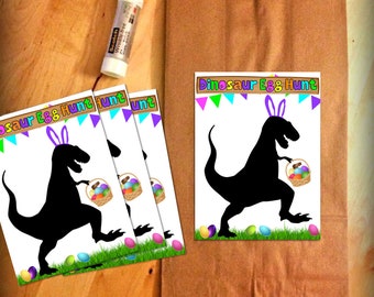 PDF: Dinosaur Easter Egg Hunt Sign - T-Rex - Digital File DIY Printable