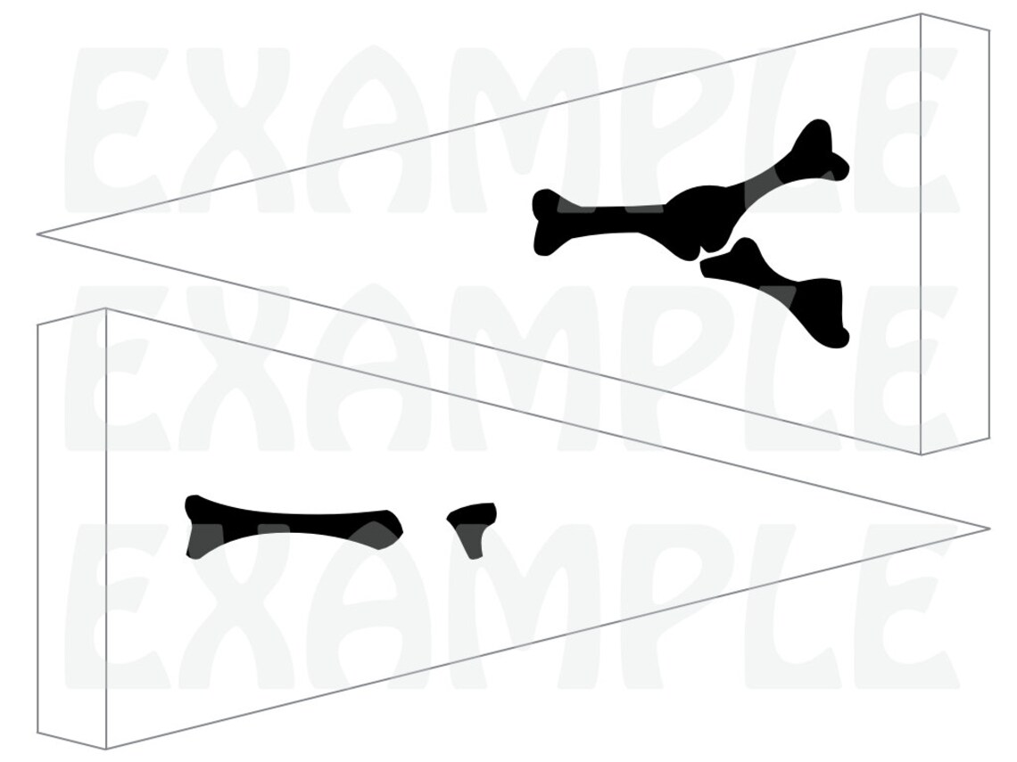 PDF: Printable Dinosaur Party Banner Silhouette Fossil Bones - Etsy