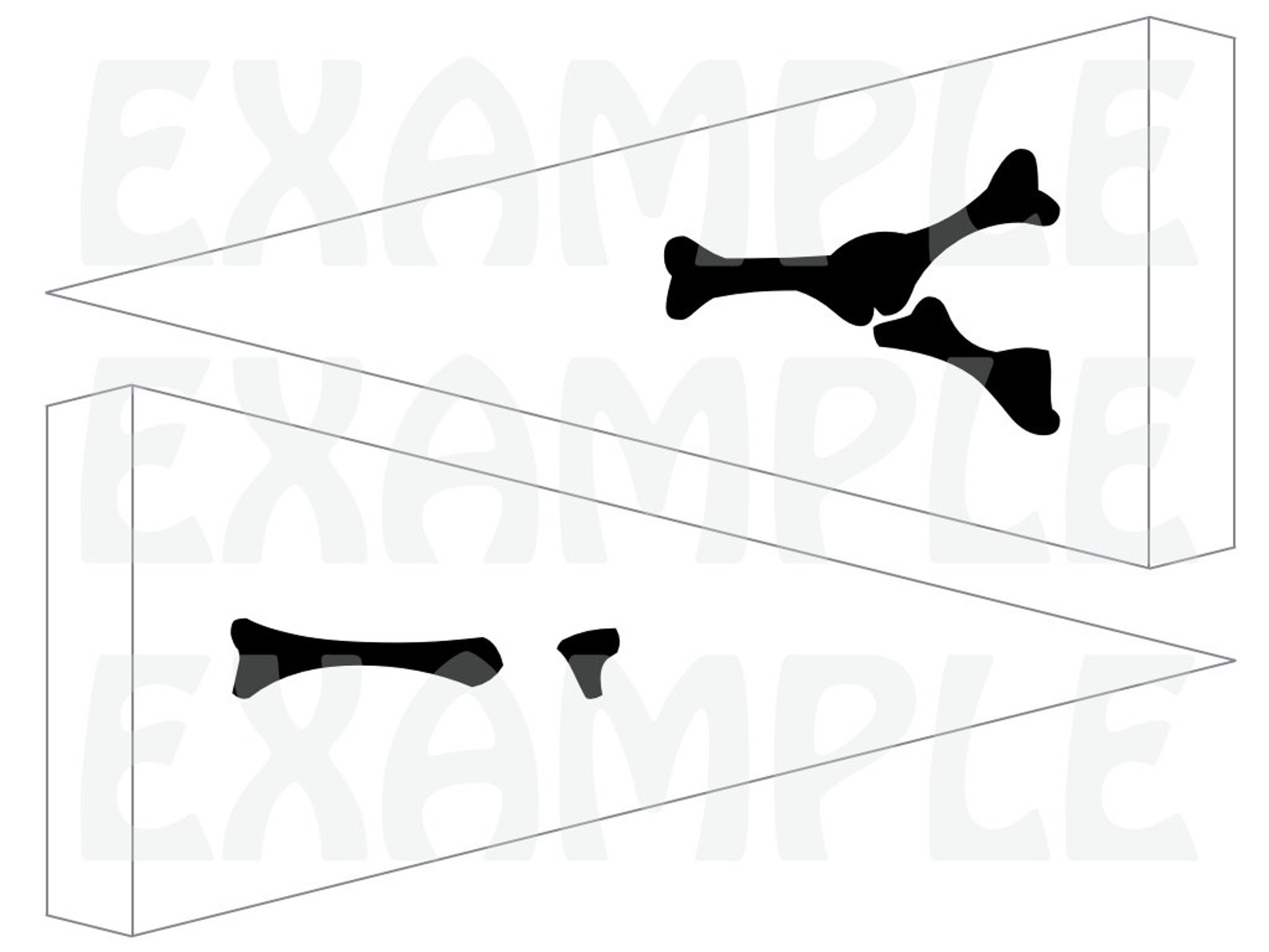 PDF: Printable Dinosaur Party Banner Silhouette Fossil Bones - Etsy