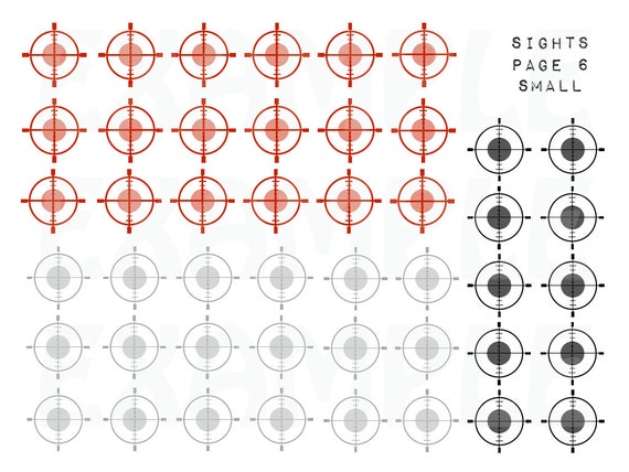 PDF: Printable Target Sights for SWAT Party - Digital File DIY - Orange ...