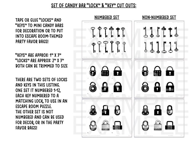 Escape Room Candy Bar 