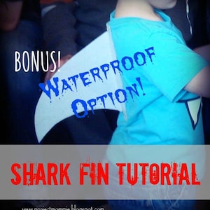 PDF: Shark Fin Tutorial NEW Waterproof Option and Now in 3 Sizes Also Pet Option How to DIY No Sew Costume Shark Week Sharknado image 1