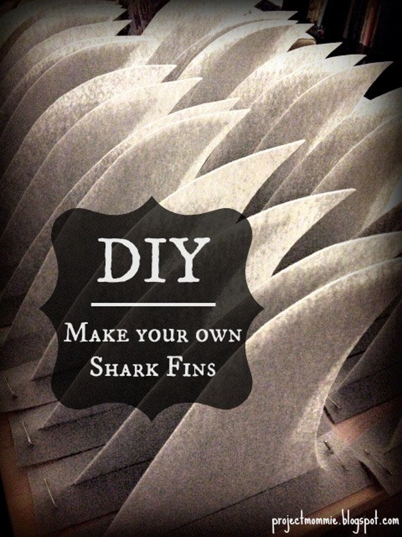 PDF: Shark Fin Tutorial NEW Waterproof Option and Now in 3 Sizes Also Pet Option How to DIY No Sew Costume Shark Week Sharknado image 2