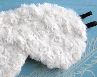 Creamy Minky Eye Mask available in Luxury or Basic padding and Silk, Organic Cotton, Modal etc backing