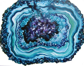 Matted Geode Print