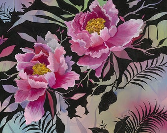 Emergence Peonies Matted Print