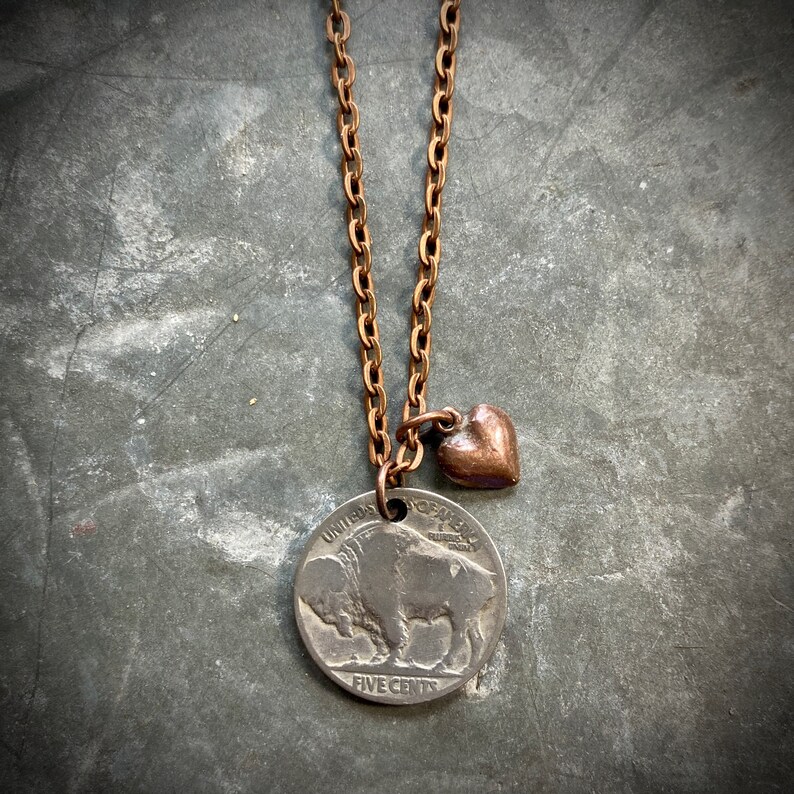 Buffalo Nickel Necklace, Bison Coin necklace, Buffalo New York, Colorado student gift, holiday gift, gifts for him, gifts for her image 7