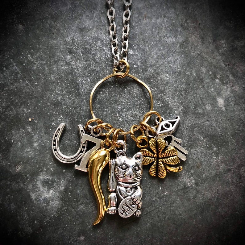 The Luckiest Necklace in the World Lucky Charm St Patricks Etsy