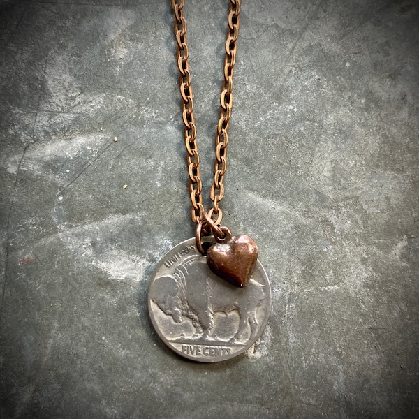 Buffalo Nickel Necklace, Bison Coin necklace, Buffalo New York, Colorado student gift, holiday gift, gifts for him, gifts for her