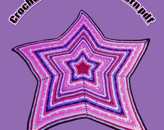 Crochet star blanket pattern pdf