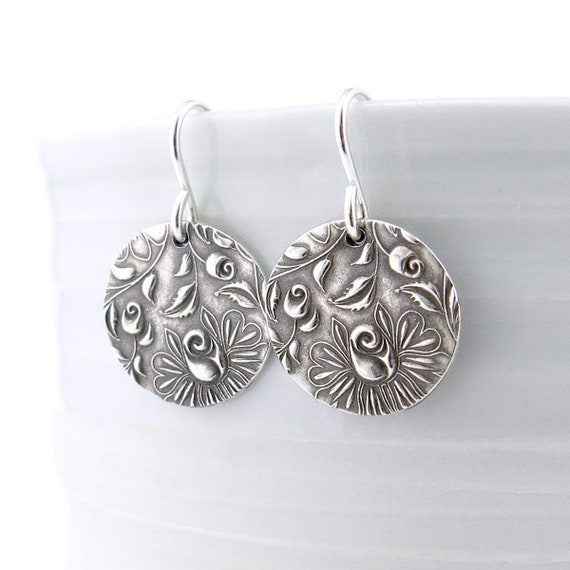 Silver Rose Earrings main image 0