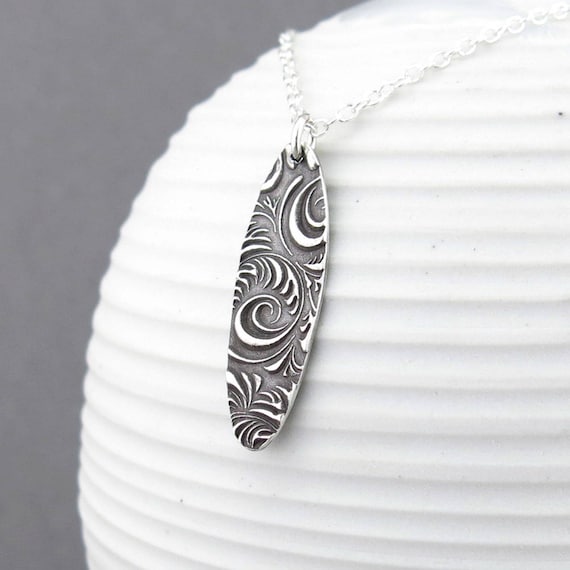 Sterling Silver Minimalist Two Layer Pendant Necklace main image 1