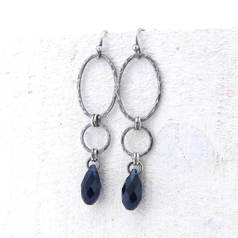 SLVR GRAY BLUE PRPL EARRINGS main image 0