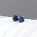 Blue Sapphire Earrings Sapphire Stud Earrings Tiny Stud Earrings Gemstone Post Earrings September Birthstone Jewelry Holiday Gift for Her