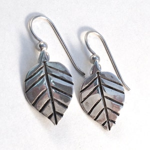 Leaf Dime Earrings Recycled Vintage US Coins