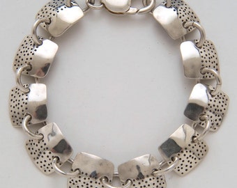 Square Dots Bracelet made from Vintage Silver American Dimes