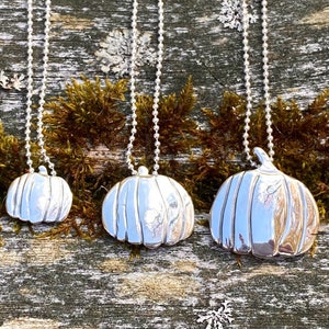 Pumpkin Pendants Made from Silver Vintage American Coin Dime Quarter Half Dollar