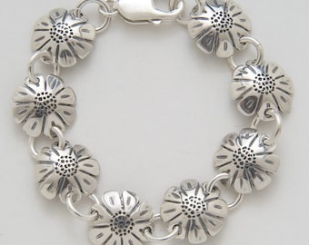 Daisies Bracelet made from Vintage Silver American Dimes