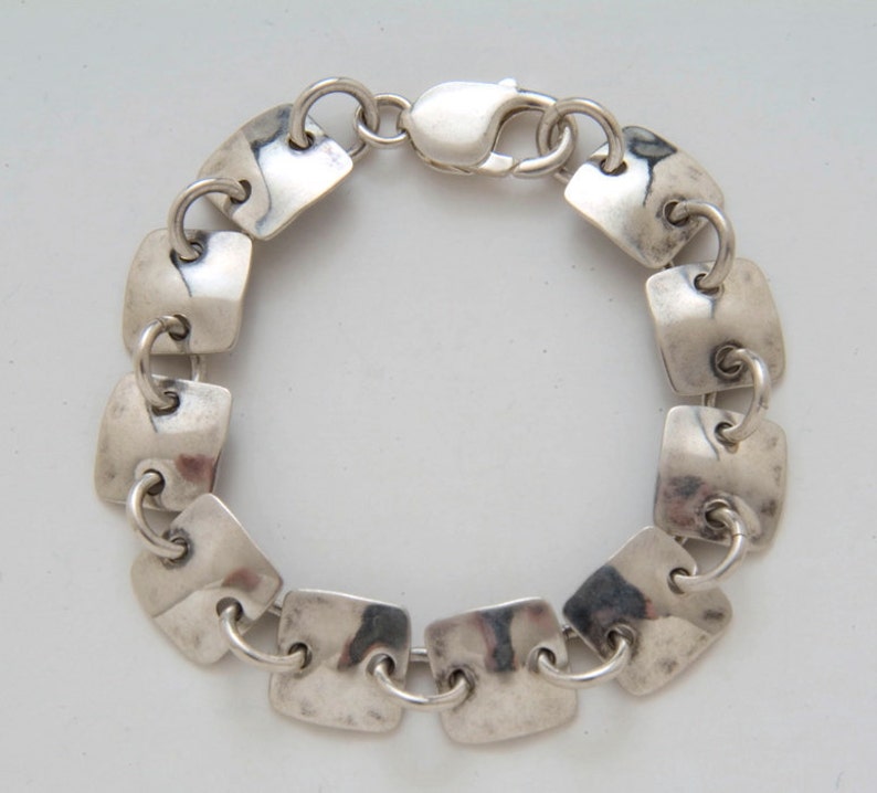 Squares Bracelet made from Vintage Silver American Dimes image 1