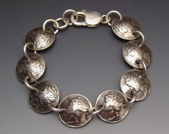 Mercury Dimes Bracelet made from 8 Vintage American Coins