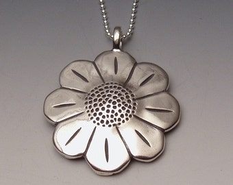 Daisy Dollar Pendant made from Morgan Silver Dollar Coin